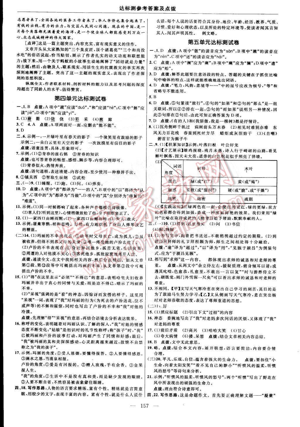 2015年點撥訓練八年級語文下冊蘇教版 第3頁