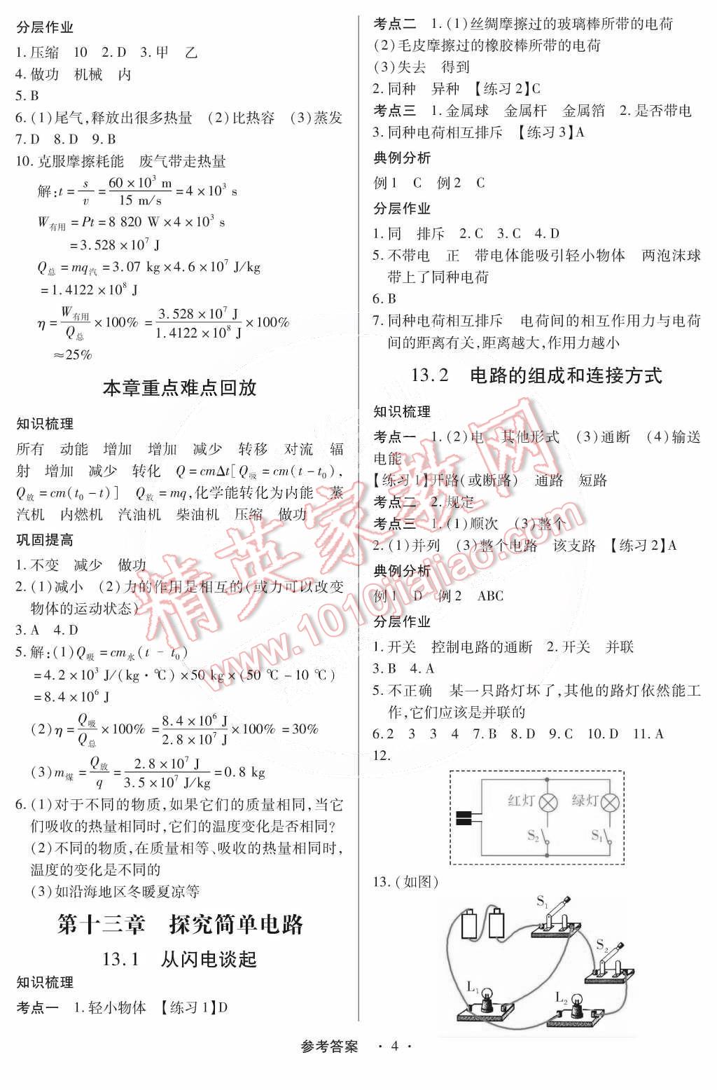 2014年一課一練創(chuàng)新練習(xí)九年級(jí)物理全一冊(cè)滬粵版 第4頁(yè)