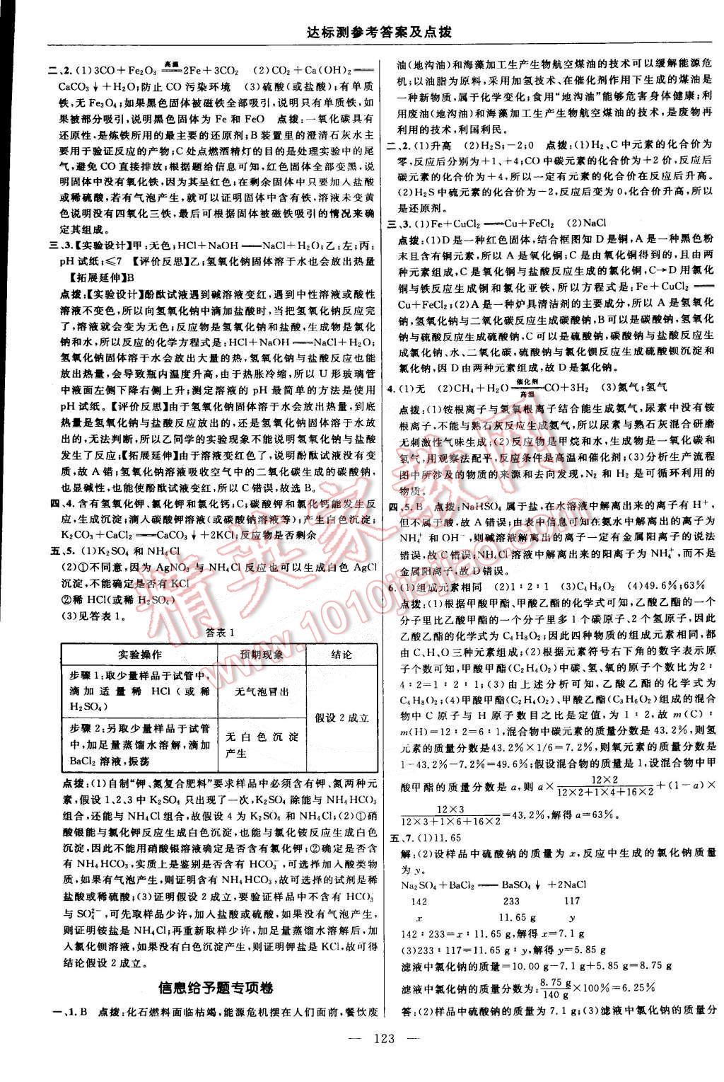 2015年點撥訓練九年級化學下冊人教版 第9頁