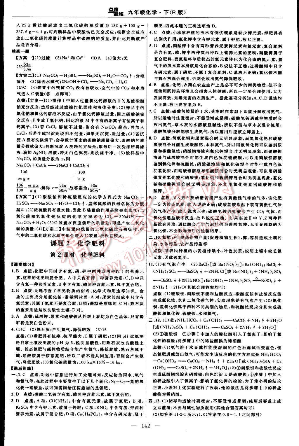 2015年點撥訓(xùn)練九年級化學(xué)下冊人教版 第28頁