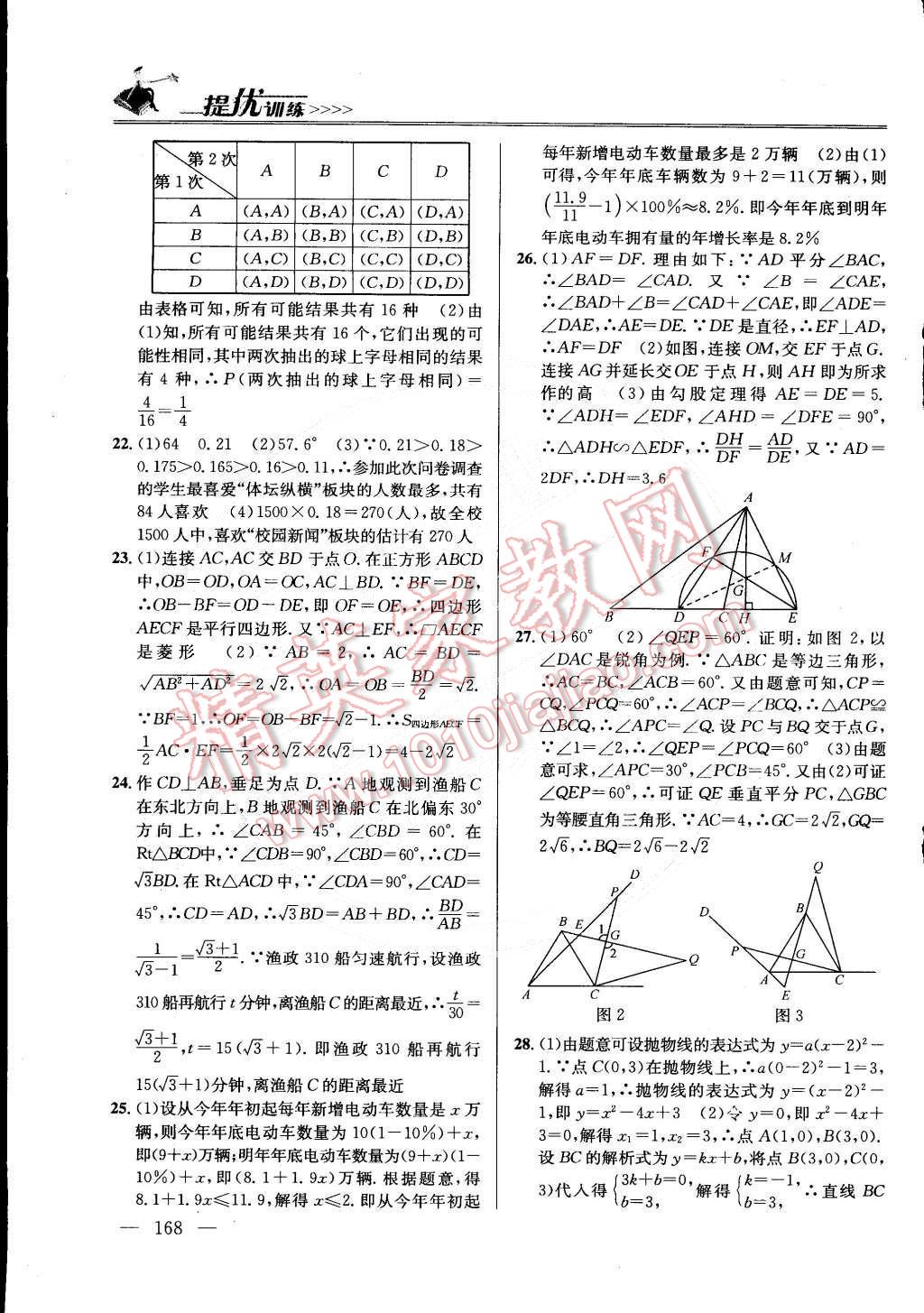 2015年提優(yōu)訓(xùn)練九年級(jí)數(shù)學(xué)下冊(cè)國(guó)標(biāo)江蘇版 第24頁(yè)