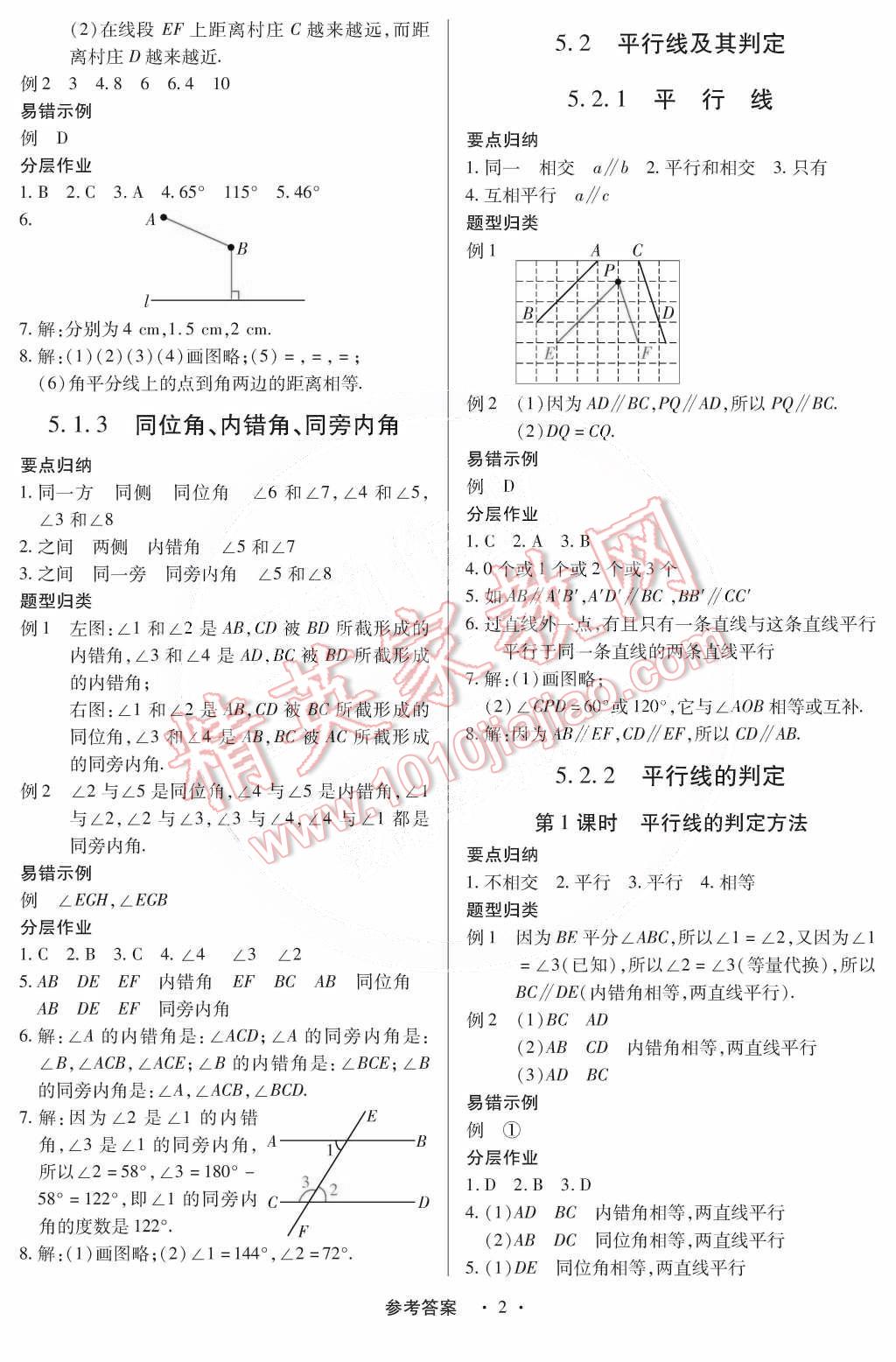 2015年一課一練創(chuàng)新練習(xí)七年級(jí)數(shù)學(xué)下冊(cè)人教版 第2頁(yè)