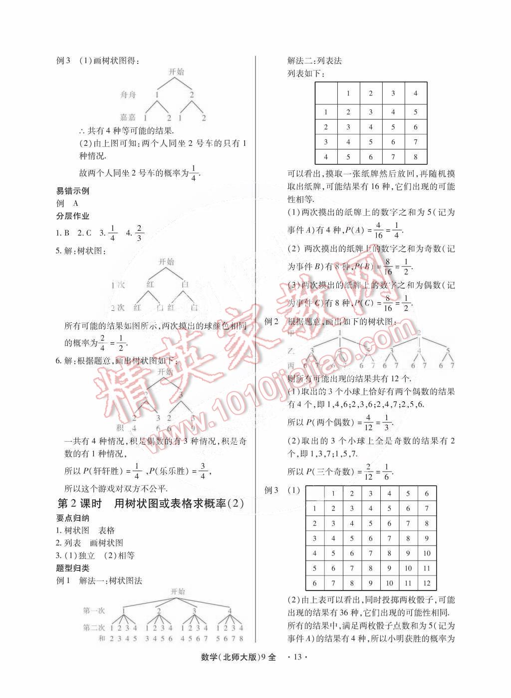 2014年一課一練創(chuàng)新練習(xí)九年級(jí)數(shù)學(xué)全一冊(cè)北師大版 第13頁(yè)