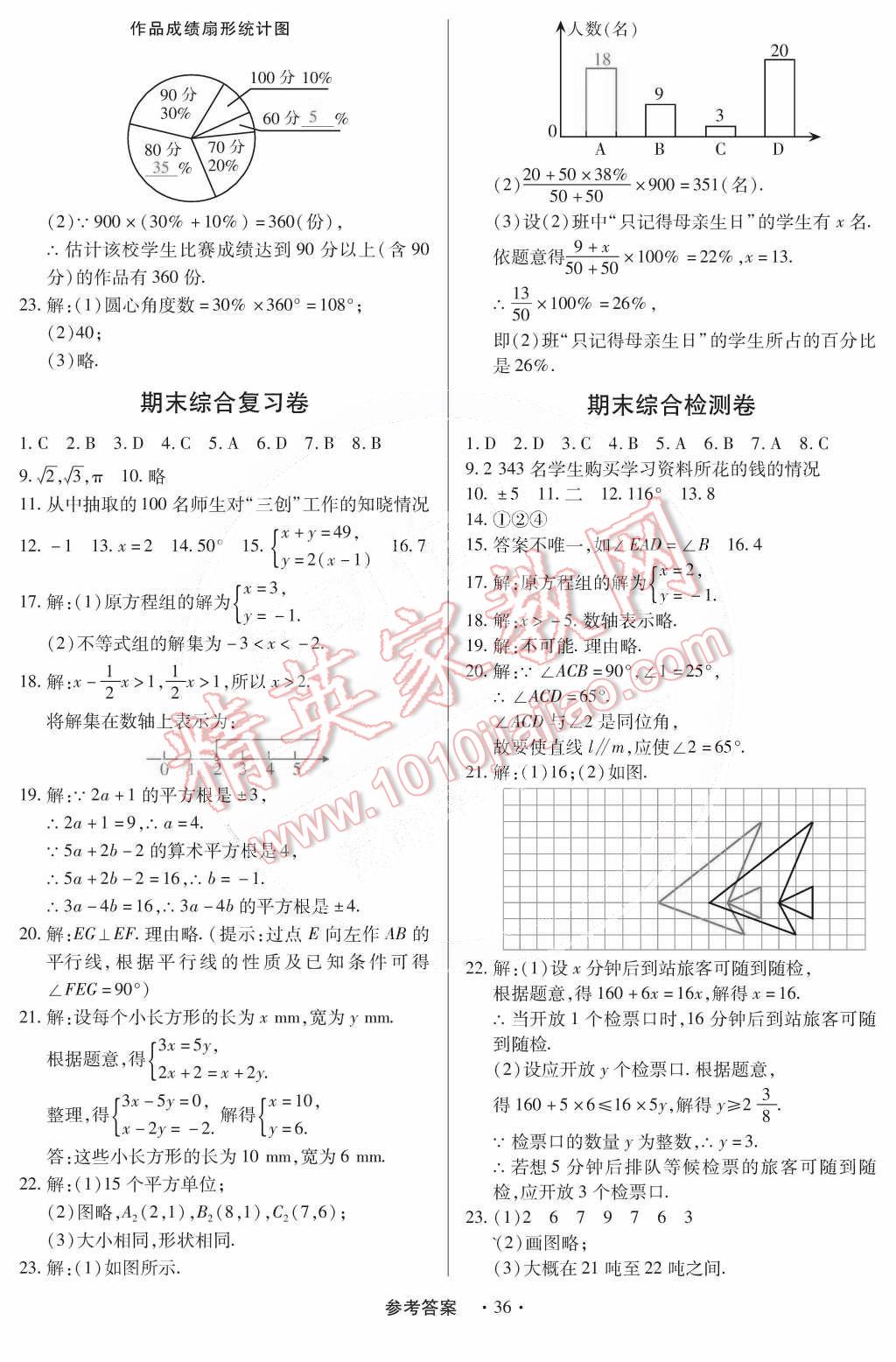 2015年一课一练创新练习七年级数学下册人教版 第41页