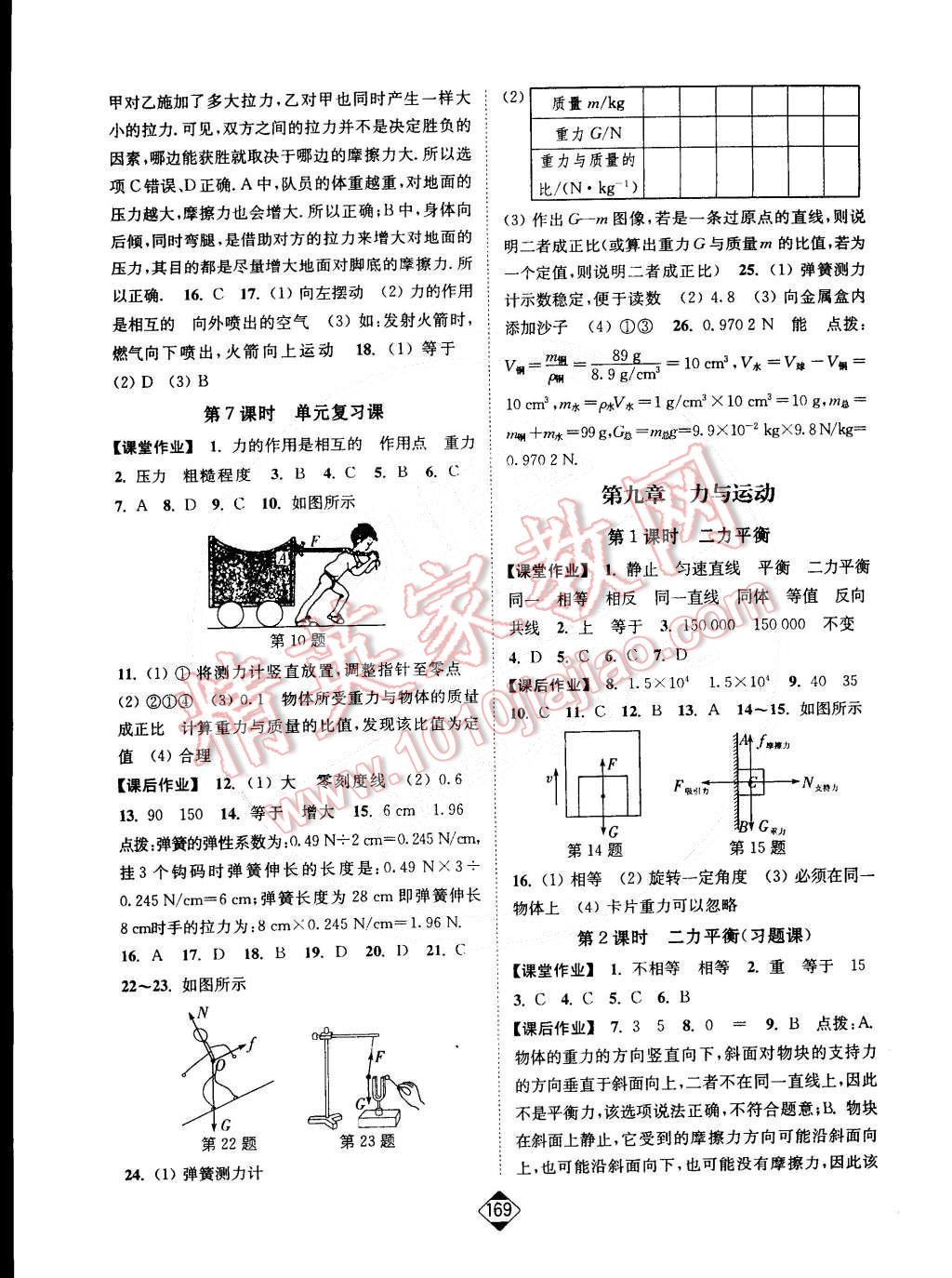 2015年輕松作業(yè)本八年級(jí)物理下冊(cè)新課標(biāo)江蘇版 第7頁(yè)