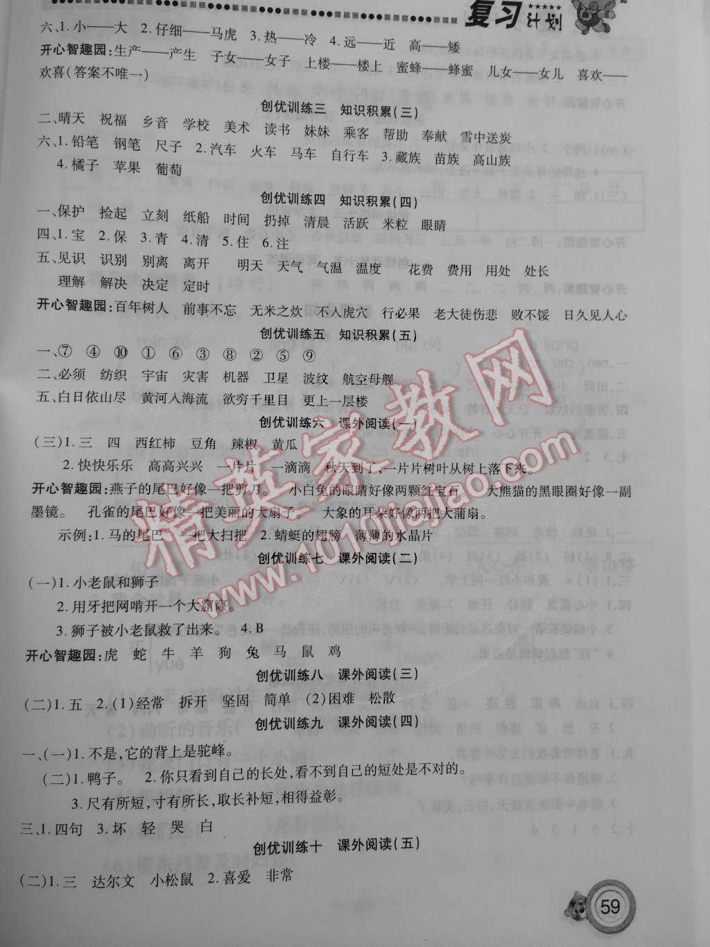 2015年寒假作業(yè)復(fù)習(xí)計(jì)劃100分二年級(jí)語(yǔ)文人教版 第3頁(yè)