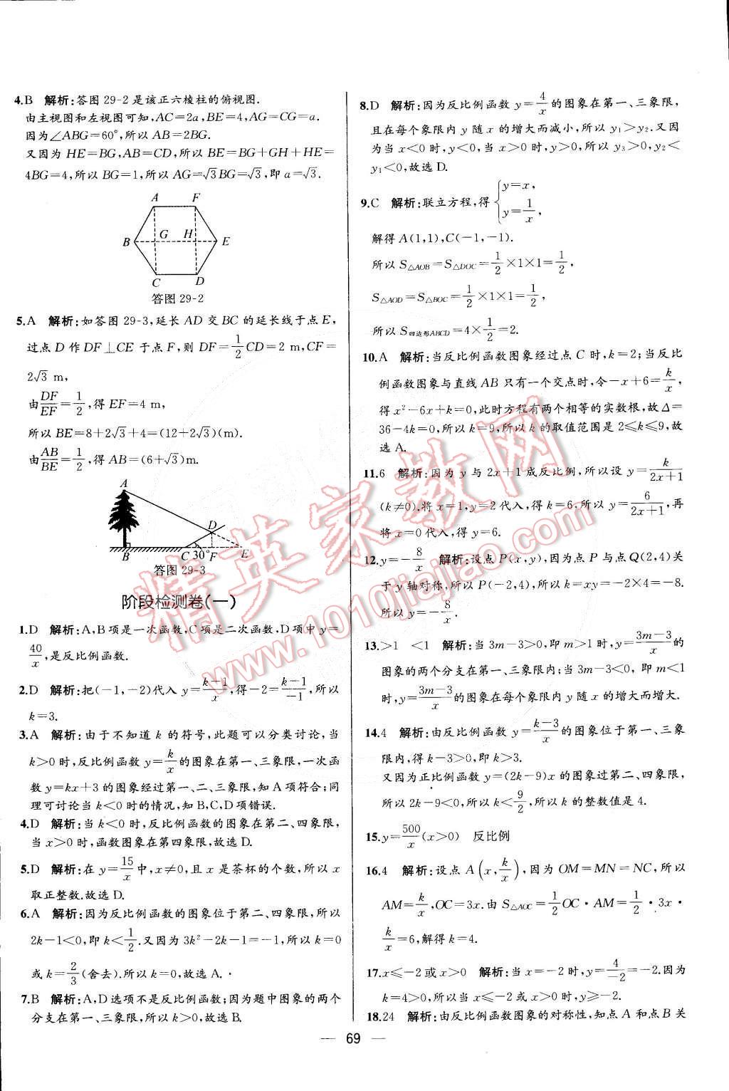 2015年同步導學案課時練九年級數學下冊人教版 第8頁