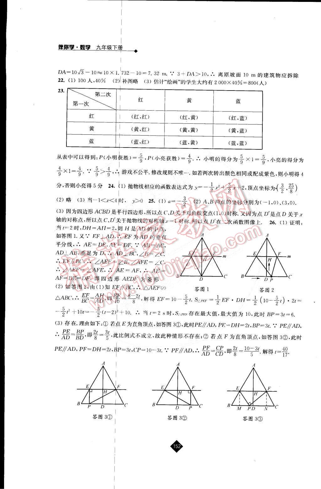 2015年伴你學九年級數(shù)學下冊蘇科版 第20頁