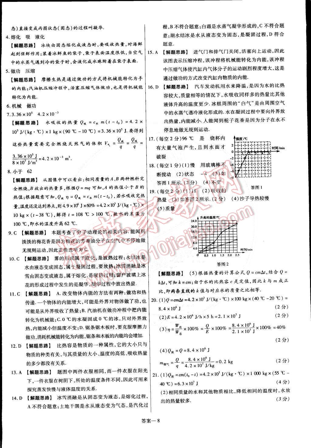 2015年金考卷活頁題選九年級物理下冊滬粵版 第8頁