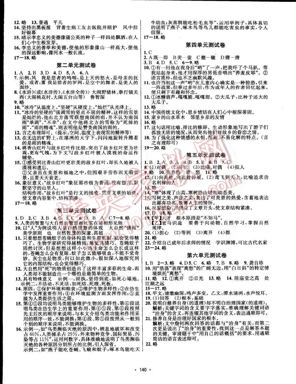 2015年优学名师名题八年级语文下册人教版 第8页