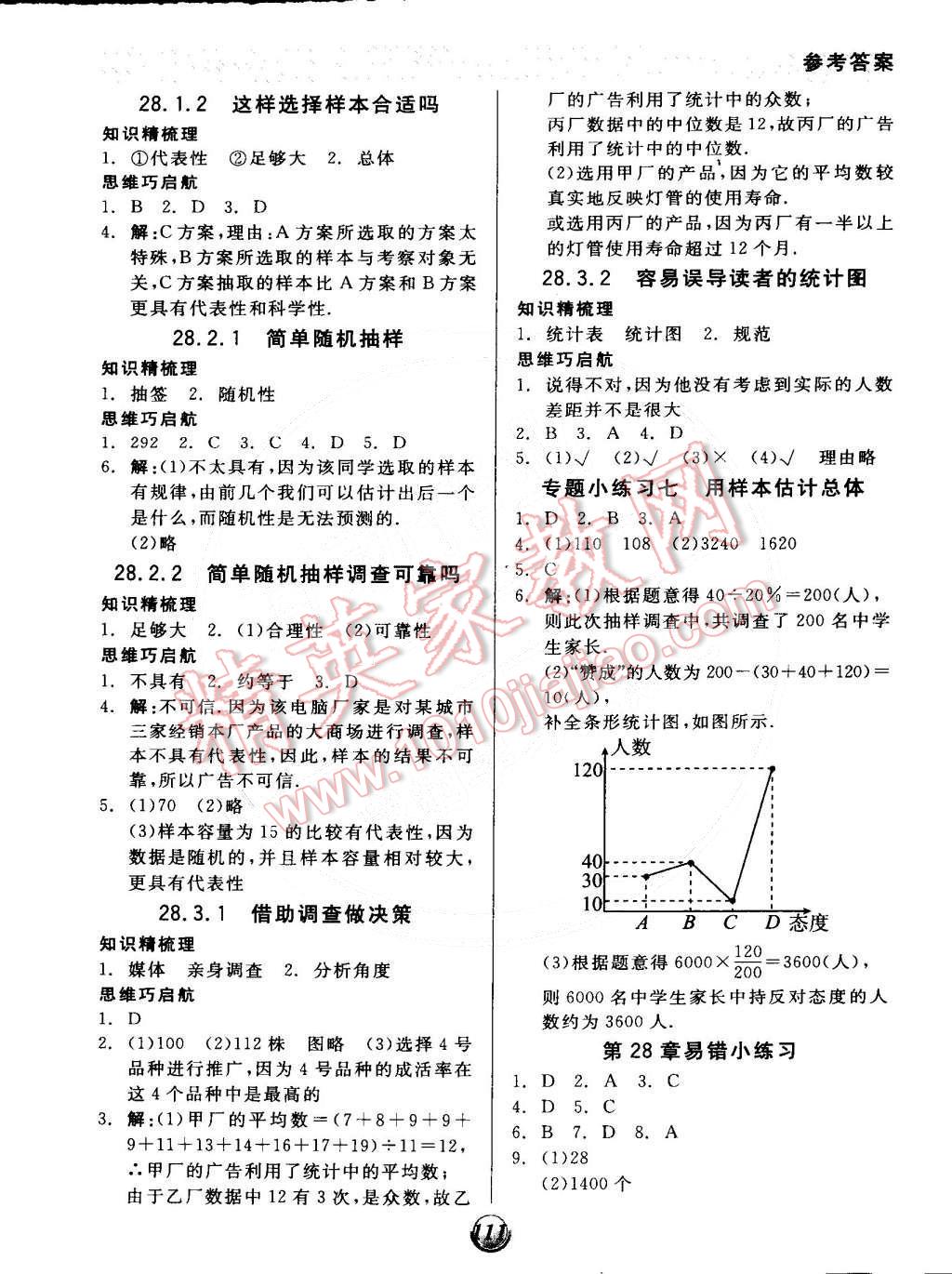 2015年全品基礎(chǔ)小練習(xí)九年級(jí)數(shù)學(xué)下冊(cè)華師大版 第7頁(yè)