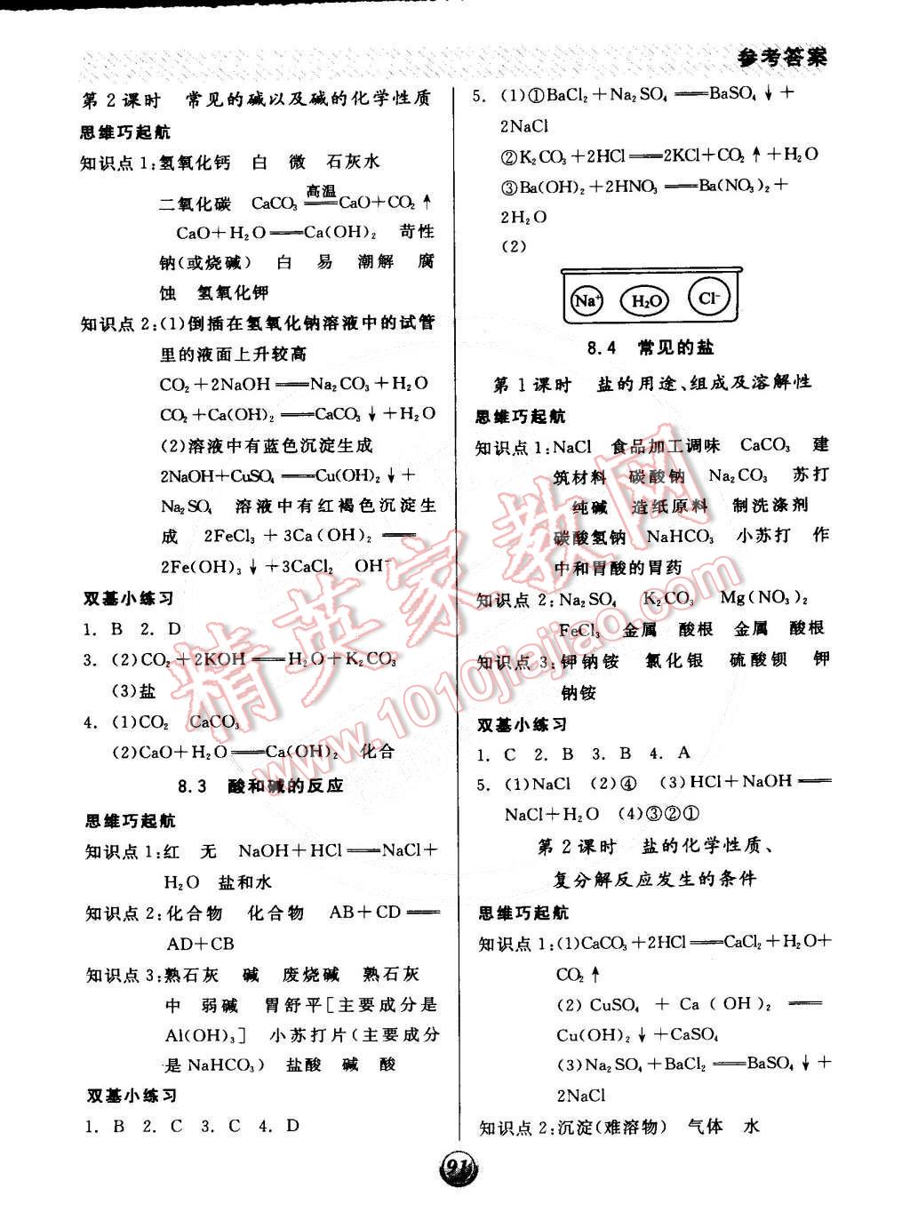 2015年全品基礎(chǔ)小練習(xí)九年級(jí)化學(xué)下冊(cè)科粵版 第6頁(yè)