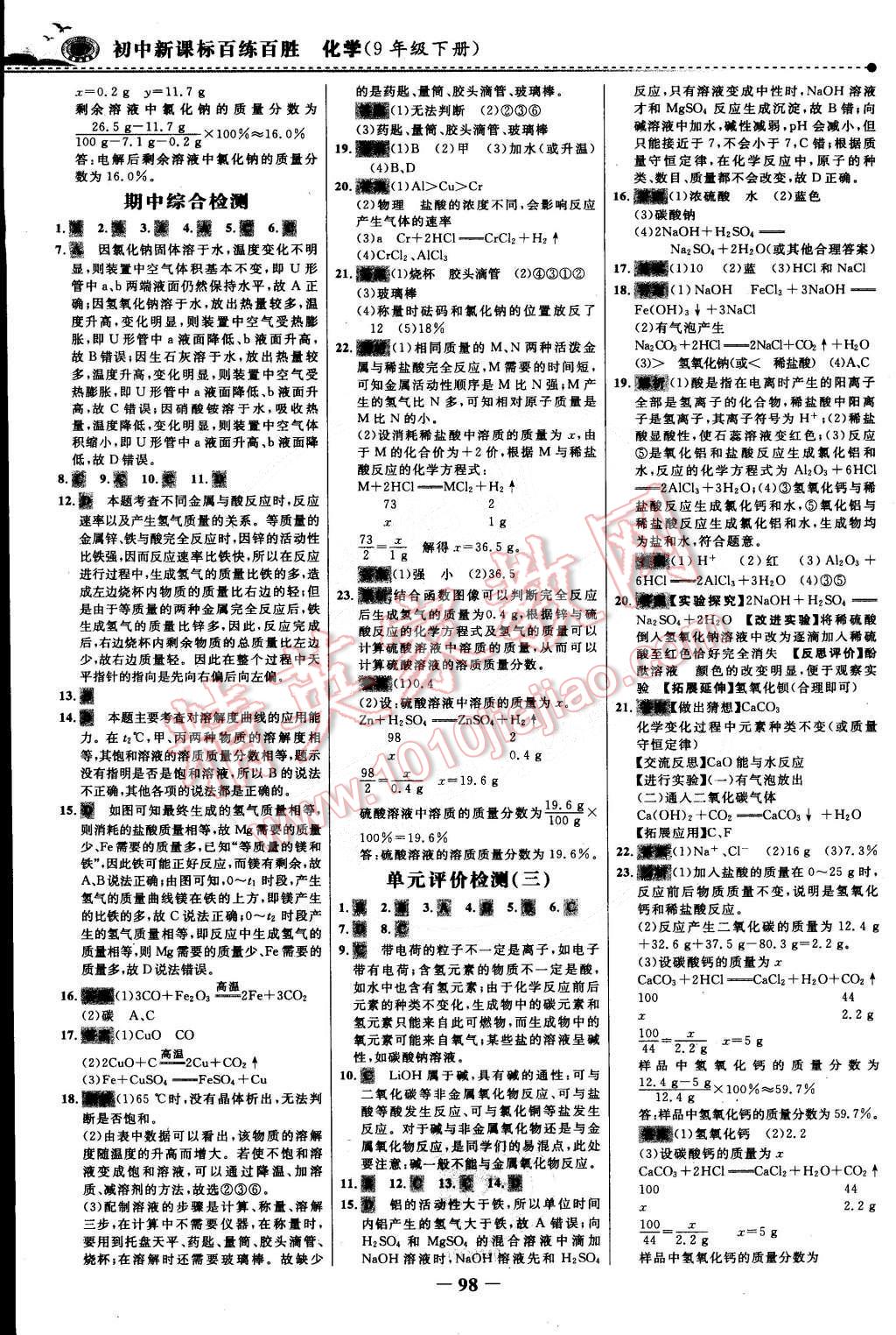 2015年世紀(jì)金榜百練百勝九年級(jí)化學(xué)下冊 第13頁