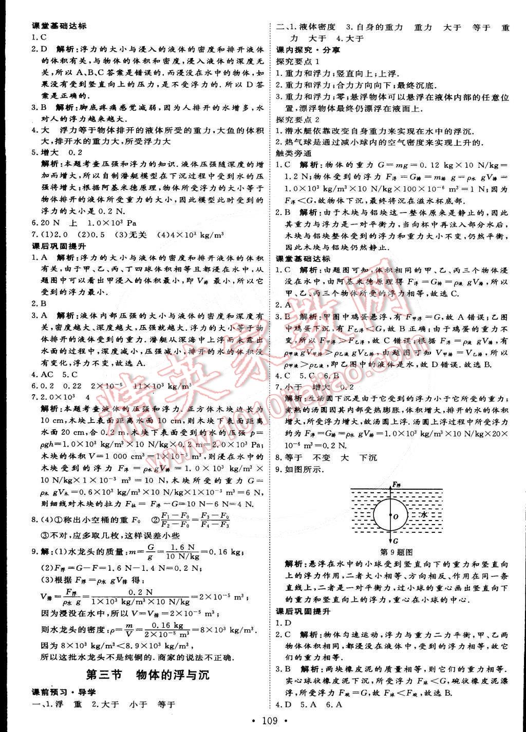 2015年優(yōu)加學(xué)案課時通八年級物理下冊 第7頁