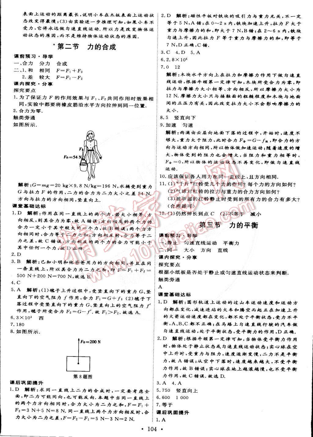 2015年優(yōu)加學(xué)案課時通八年級物理下冊 第2頁