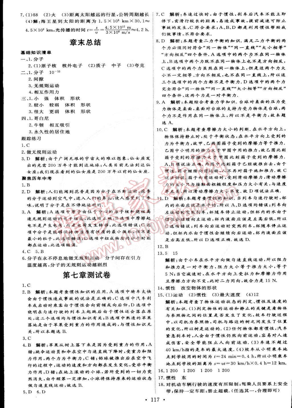 2015年优加学案课时通八年级物理下册 第15页