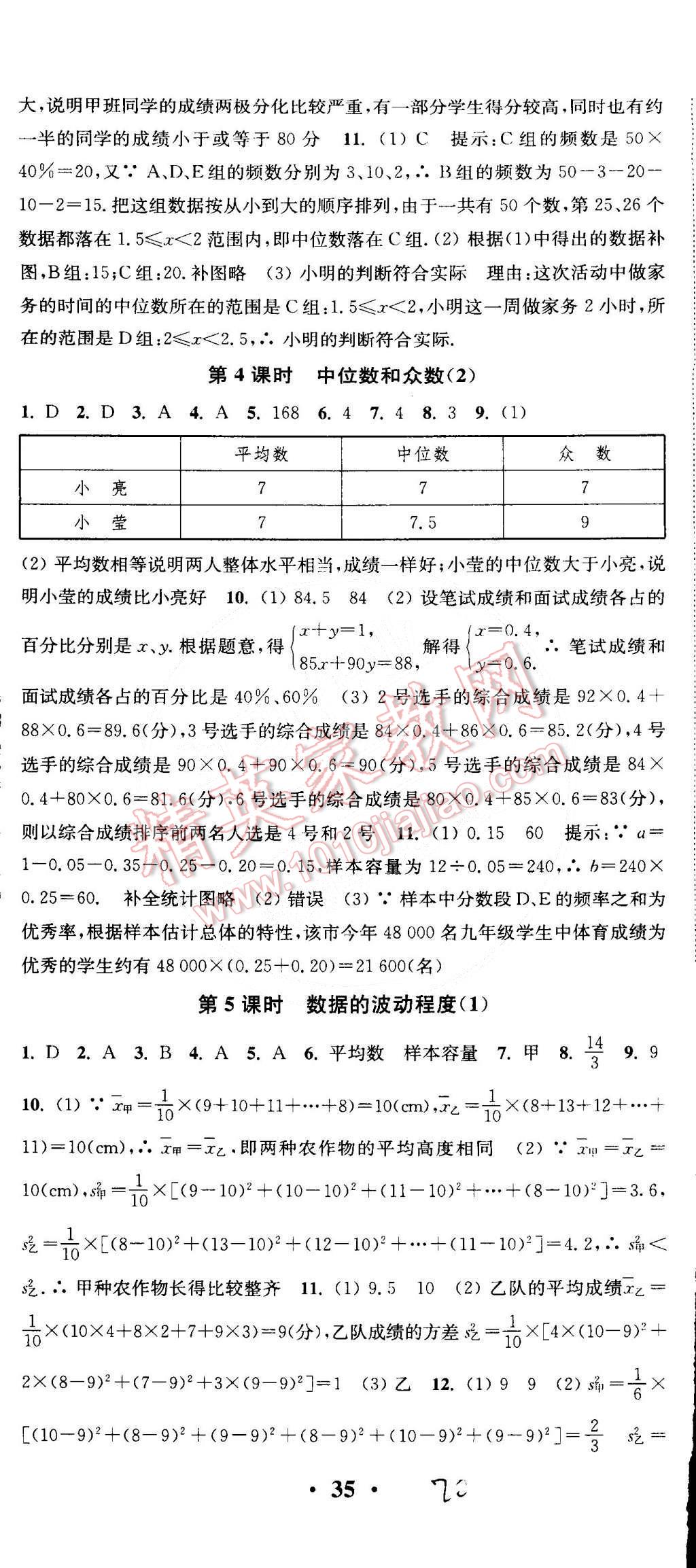 2015年通城学典活页检测八年级数学下册人教版 第20页