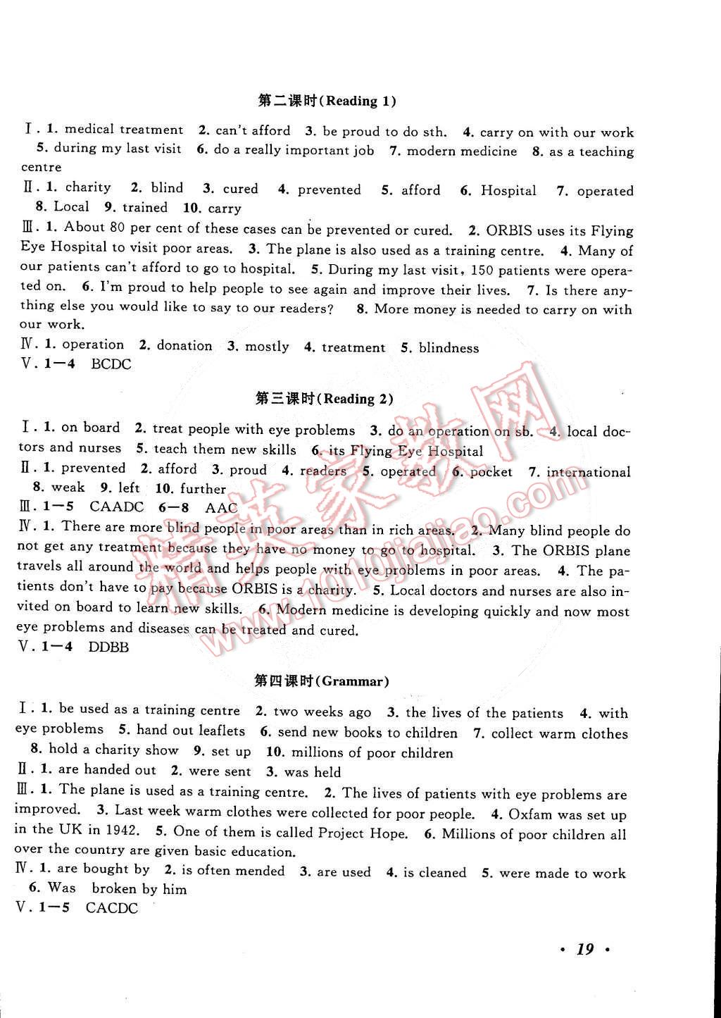 2015年自主學(xué)習(xí)當(dāng)堂反饋八年級(jí)英語(yǔ)下冊(cè)譯林牛津版 第19頁(yè)