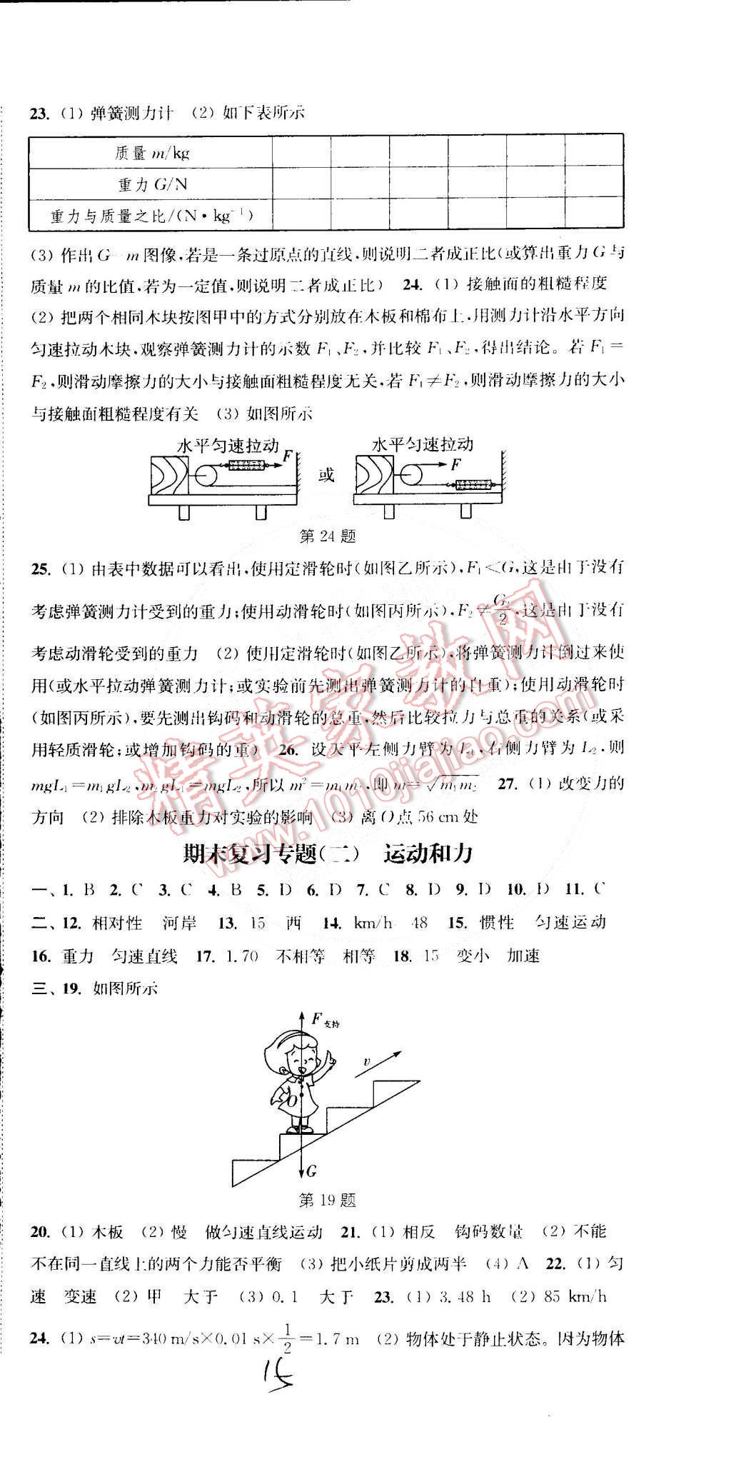 2015年通城學(xué)典活頁檢測八年級物理下冊滬粵版 第15頁