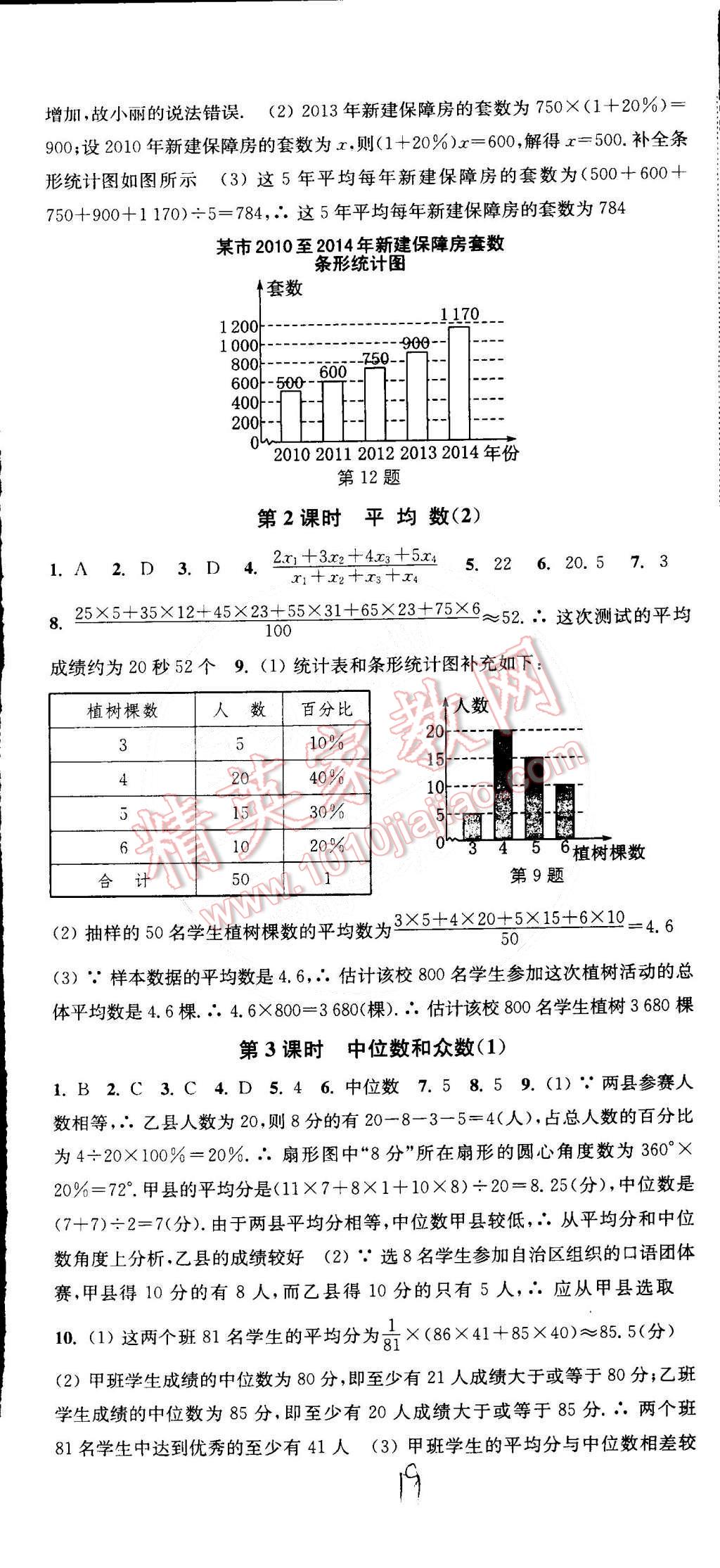 2015年通城学典活页检测八年级数学下册人教版 第19页