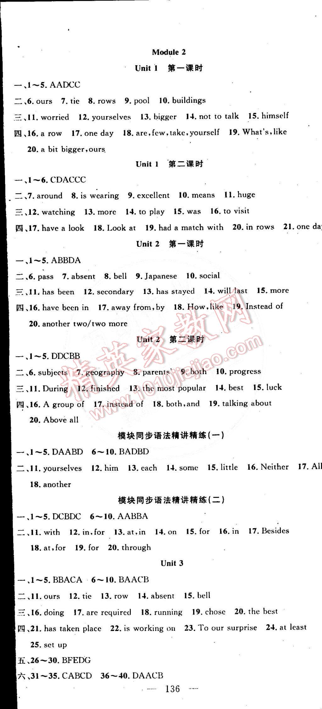 2015年黃岡100分闖關(guān)一課一測九年級英語下冊外研版 第2頁