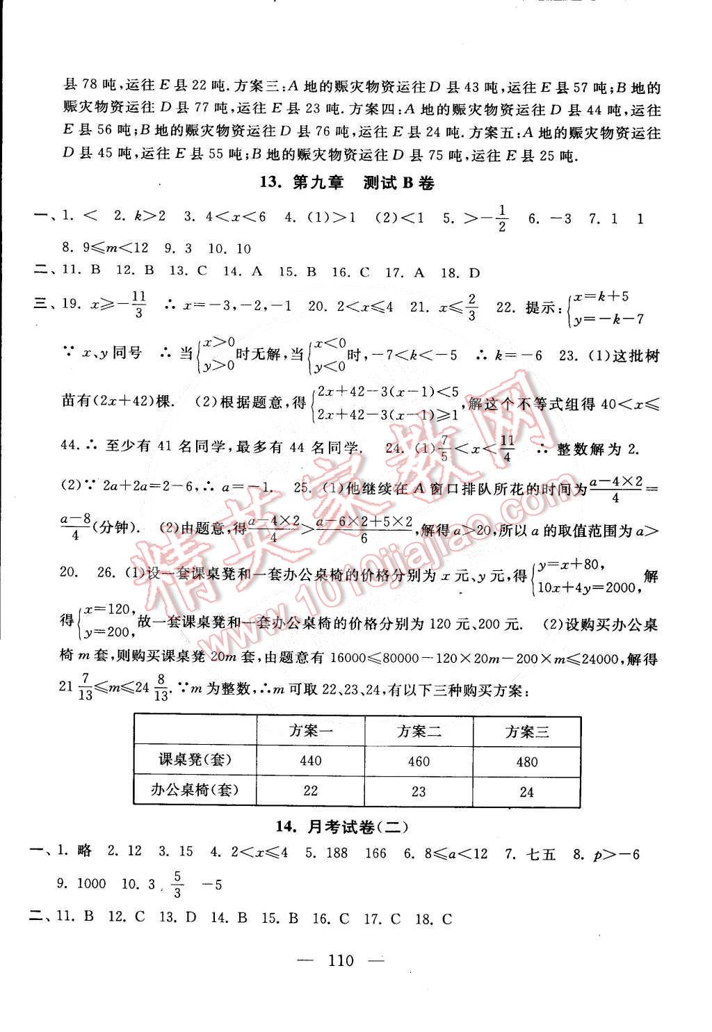 2015年启东黄冈大试卷七年级数学下册人教版 第6页