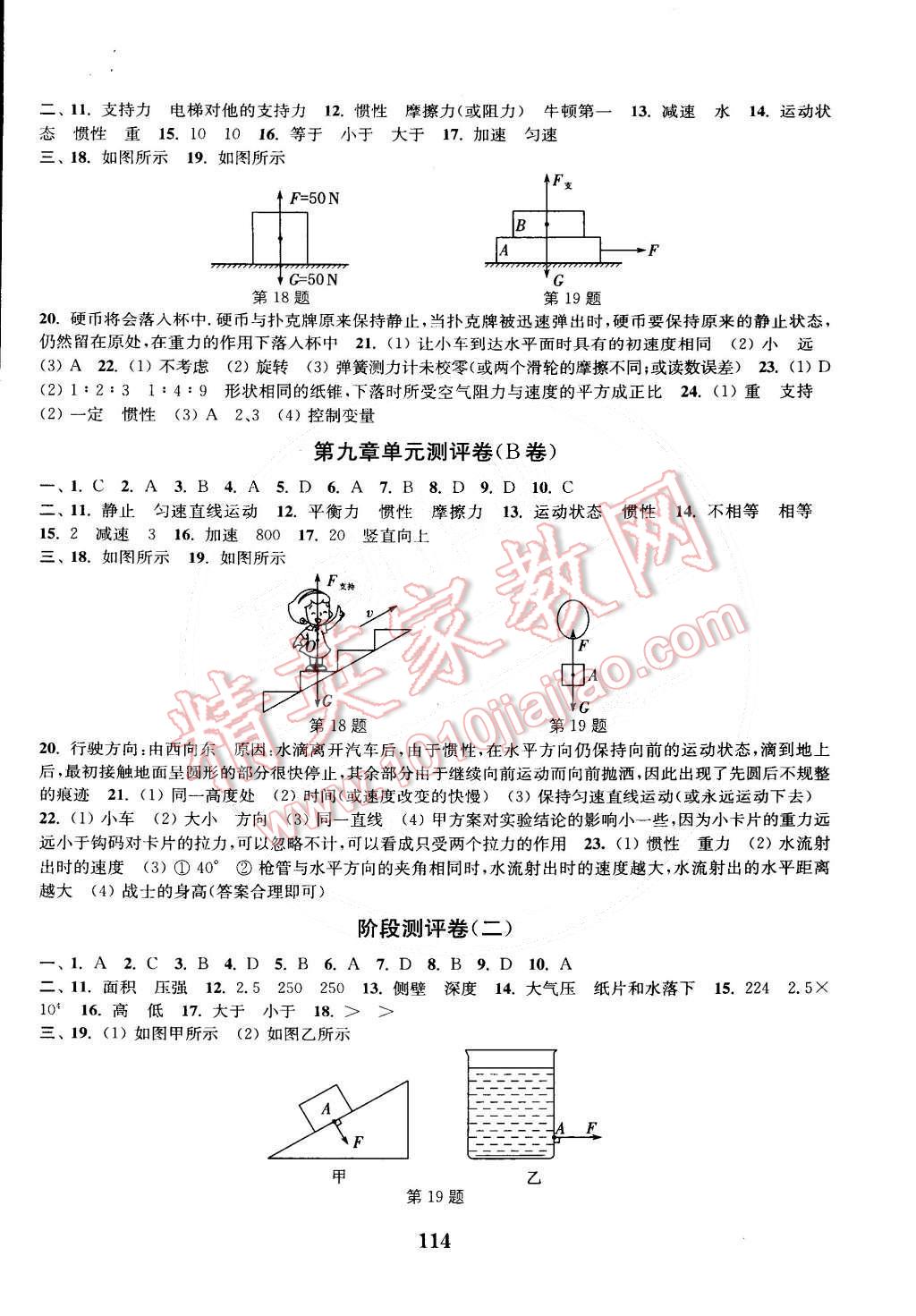 2015年通城學(xué)典初中全程測(cè)評(píng)卷八年級(jí)物理下冊(cè)蘇科版 第6頁(yè)