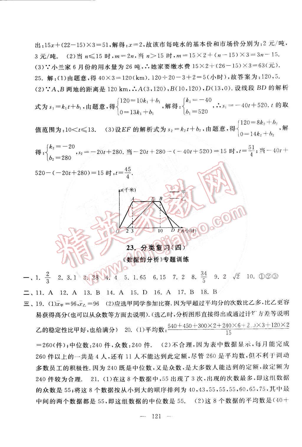 2015年啟東黃岡大試卷八年級(jí)數(shù)學(xué)下冊(cè)人教版 第21頁(yè)