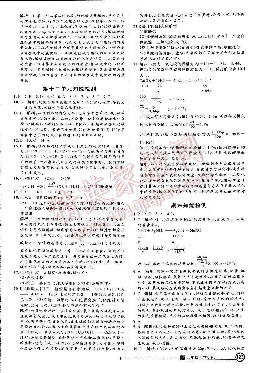 2015年練出好成績創(chuàng)新學(xué)習(xí)高效課時(shí)訓(xùn)練九年級化學(xué)下冊人教版 第22頁