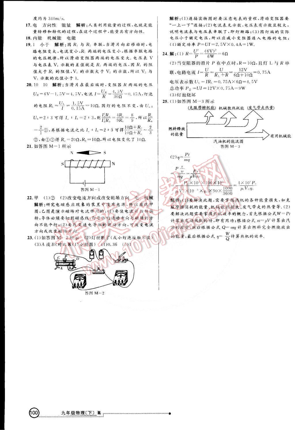 2015年練出好成績(jī)創(chuàng)新學(xué)習(xí)高效課時(shí)訓(xùn)練九年級(jí)物理下冊(cè)人教版 第15頁(yè)