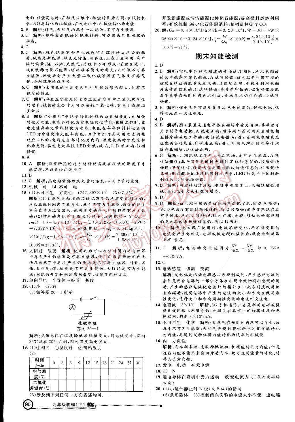 2015年練出好成績創(chuàng)新學習高效課時訓練九年級物理下冊滬科版 第13頁