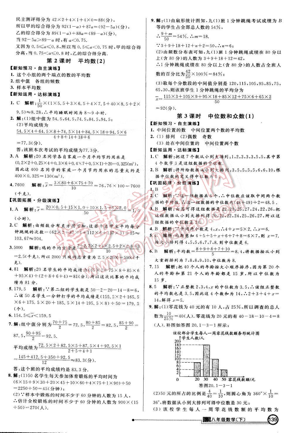 2015年练出好成绩创新学习高效课时训练八年级数学下册人教版 第22页