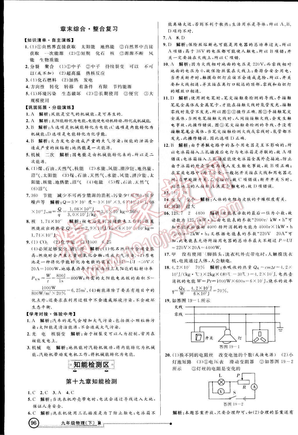 2015年練出好成績(jī)創(chuàng)新學(xué)習(xí)高效課時(shí)訓(xùn)練九年級(jí)物理下冊(cè)人教版 第11頁(yè)