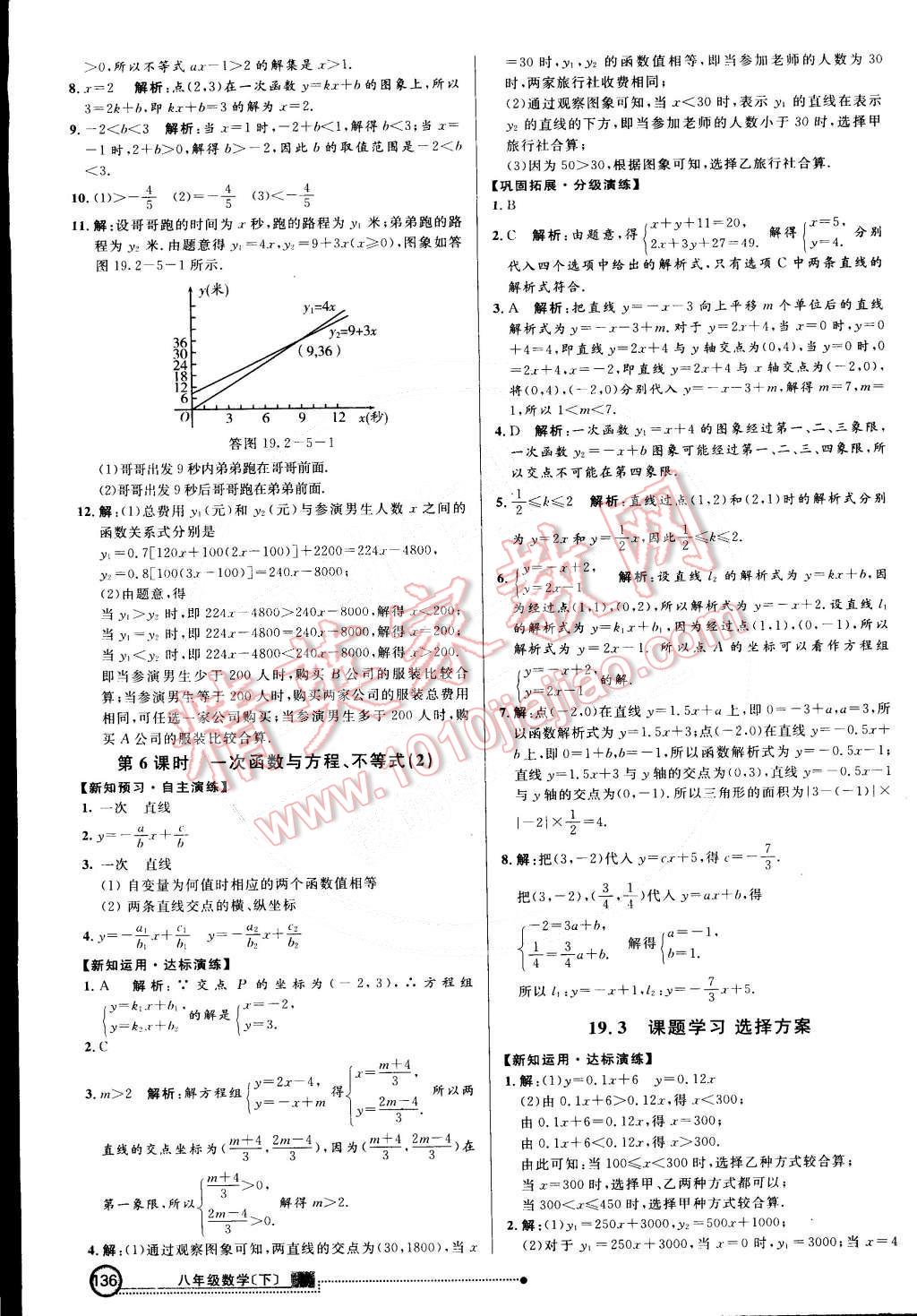 2015年練出好成績創(chuàng)新學習高效課時訓練八年級數(shù)學下冊人教版 第19頁