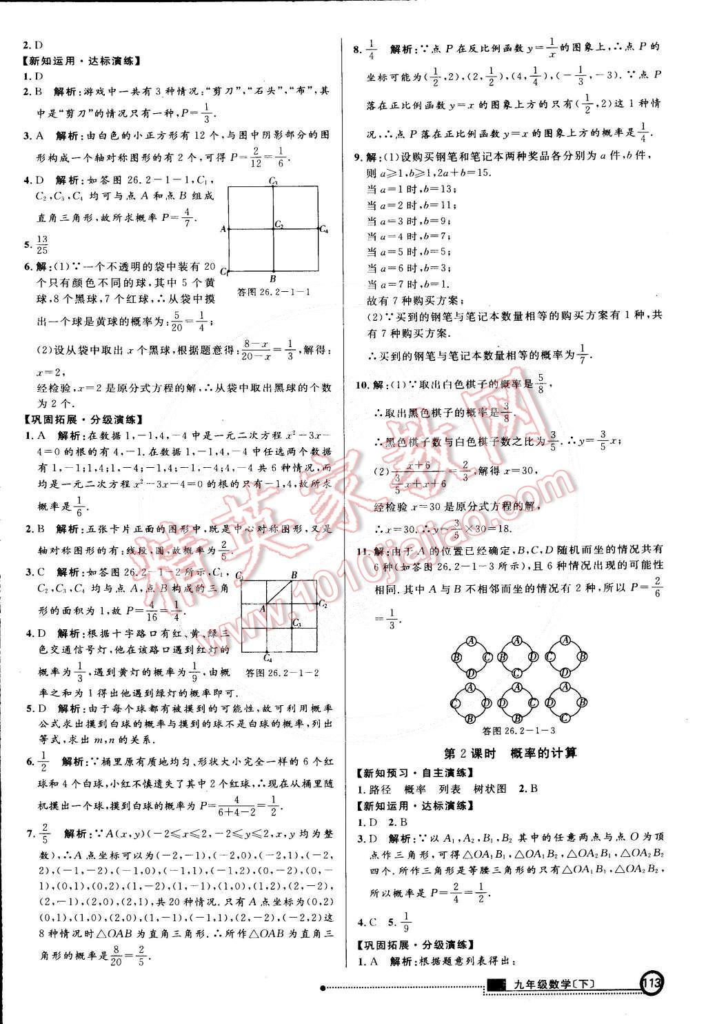 2015年練出好成績創(chuàng)新學(xué)習(xí)高效課時訓(xùn)練九年級數(shù)學(xué)下冊滬科版 第20頁