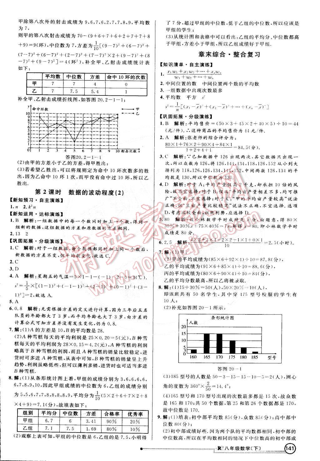 2015年練出好成績創(chuàng)新學習高效課時訓練八年級數(shù)學下冊人教版 第24頁