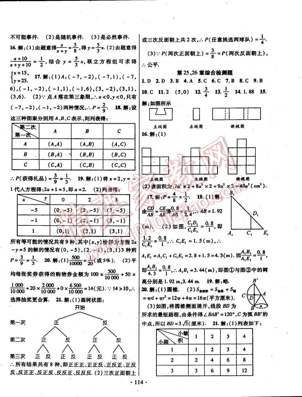 2015年课时掌控九年级数学下册沪科版 第14页