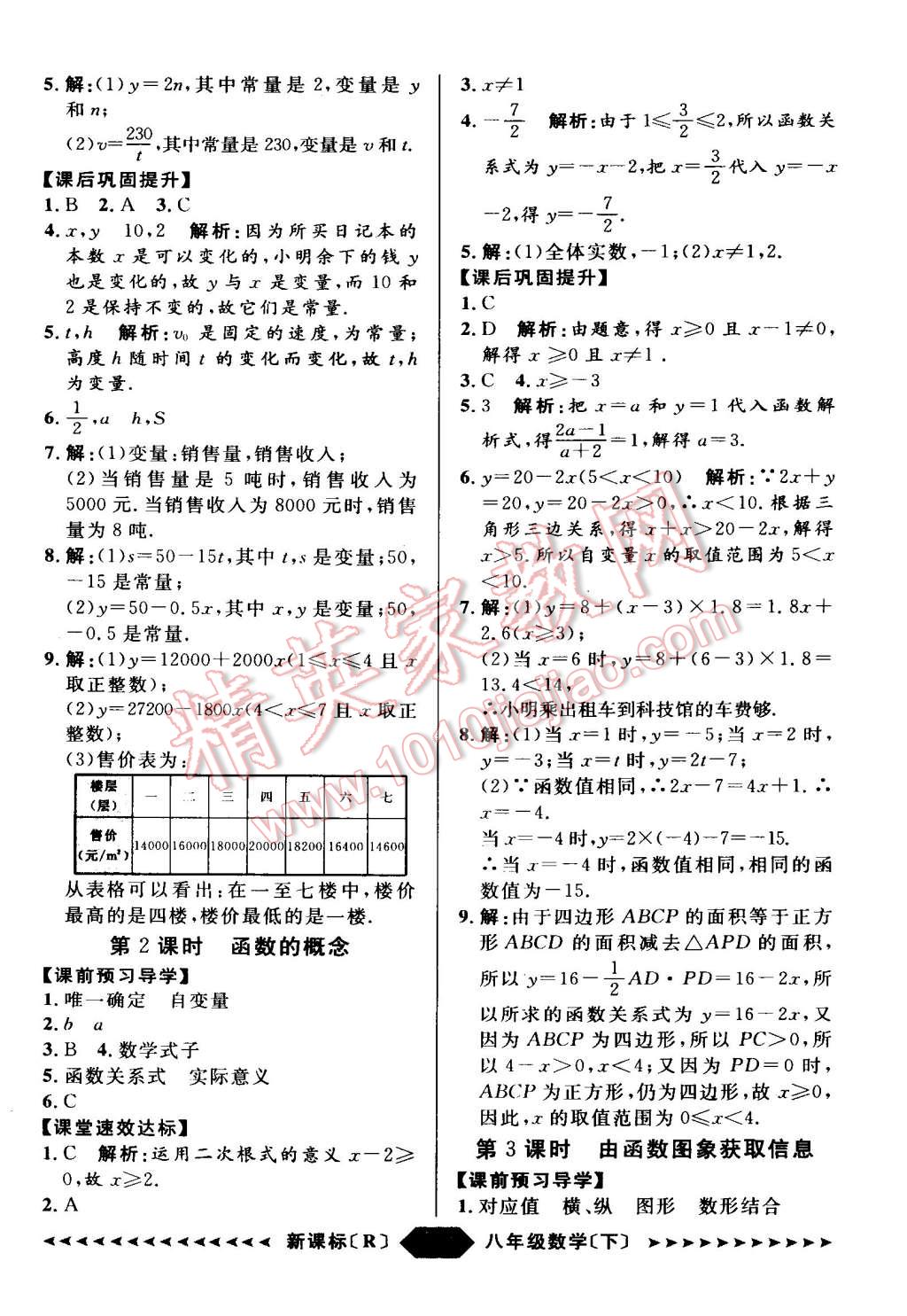 2015年家教版教辅阳光计划八年级数学下册人教版 第22页