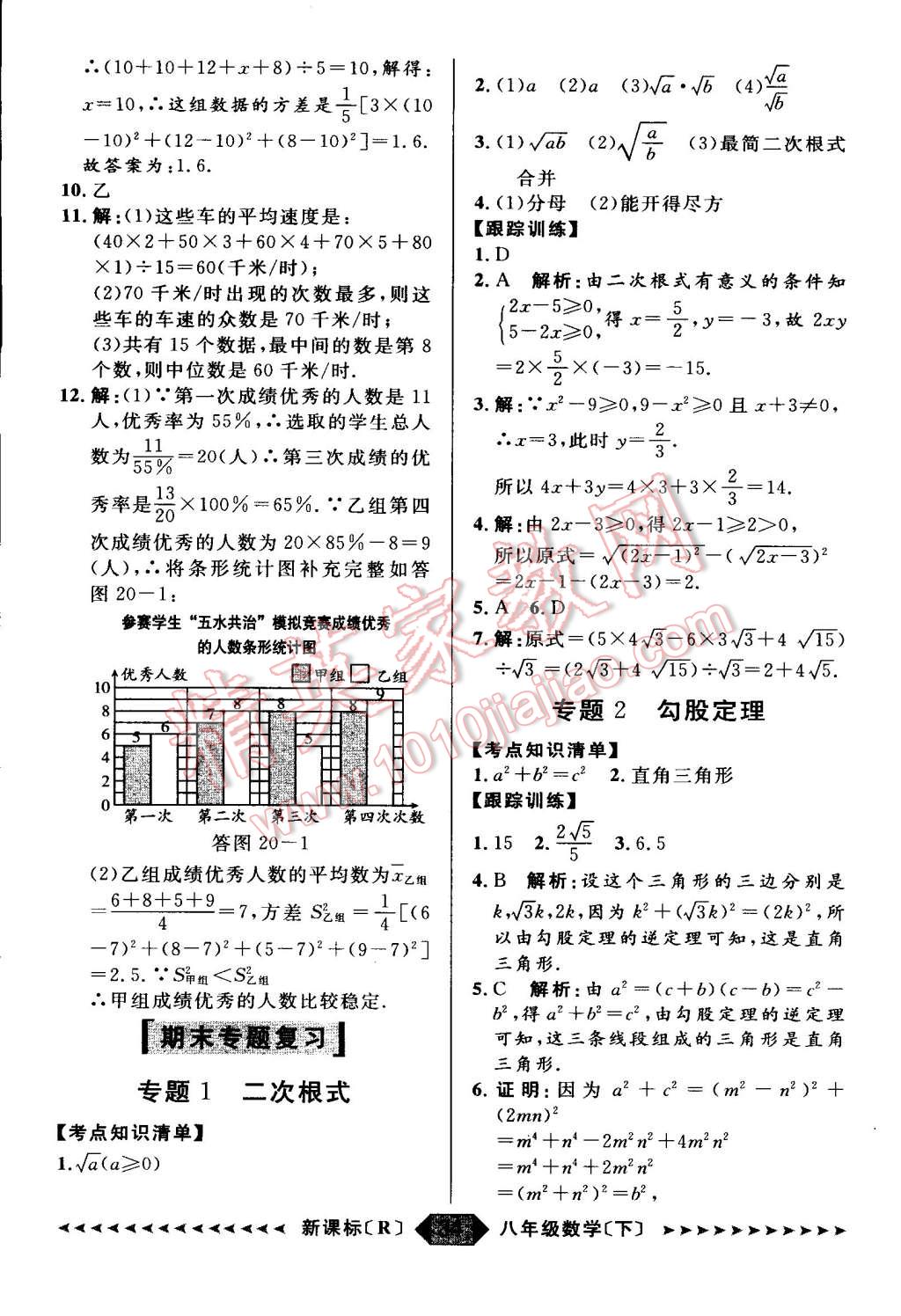 2015年家教版教辅阳光计划八年级数学下册人教版 第37页