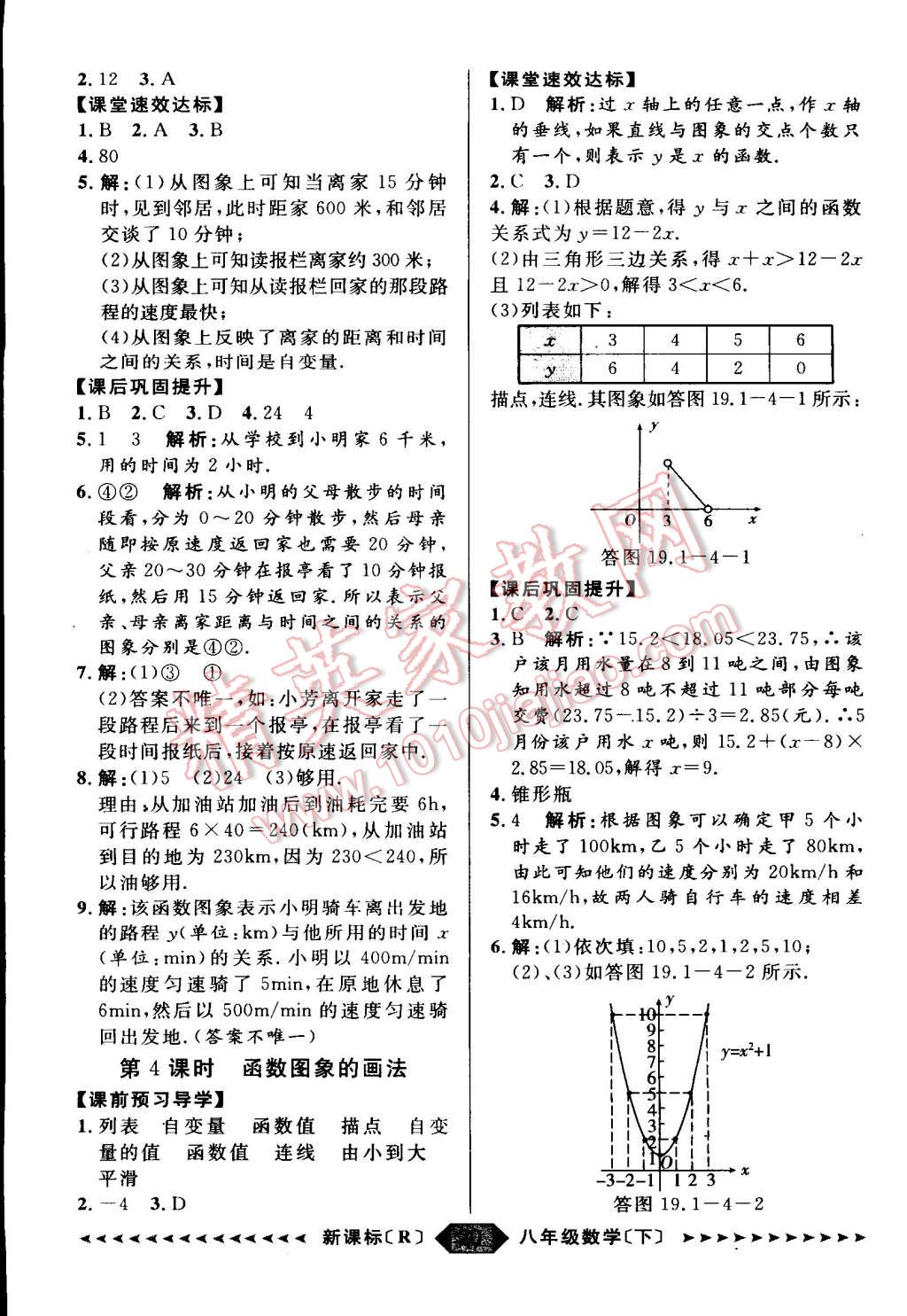 2015年家教版教辅阳光计划八年级数学下册人教版 第70页