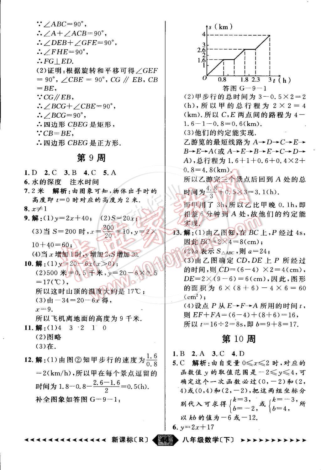 2015年家教版教辅阳光计划八年级数学下册人教版 第46页