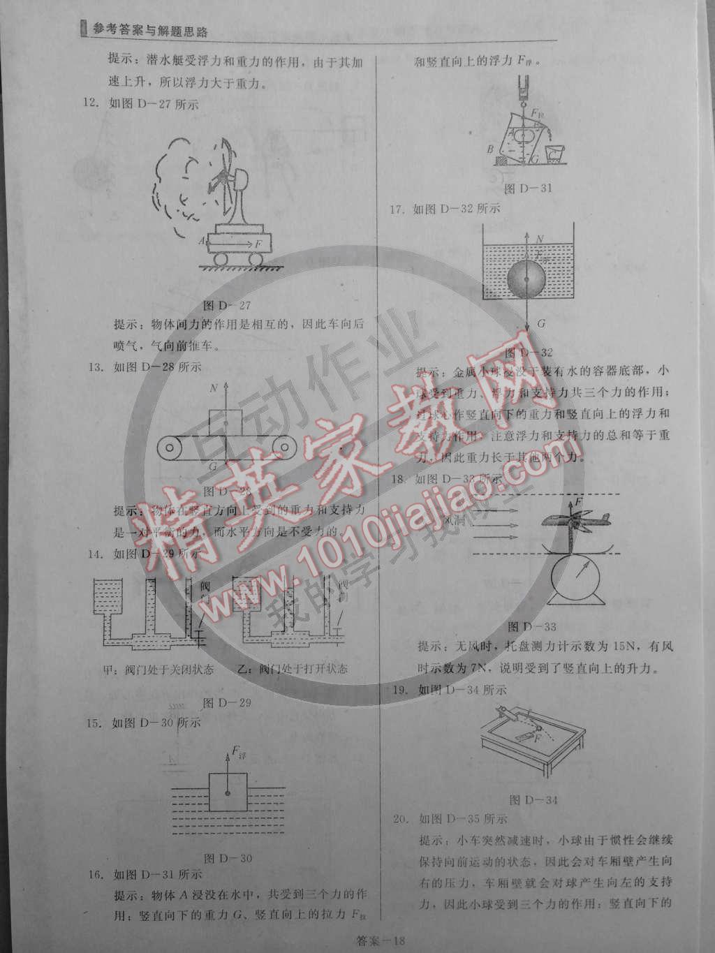 2015年单元加期末复习与测试八年级物理下册人教版 第18页