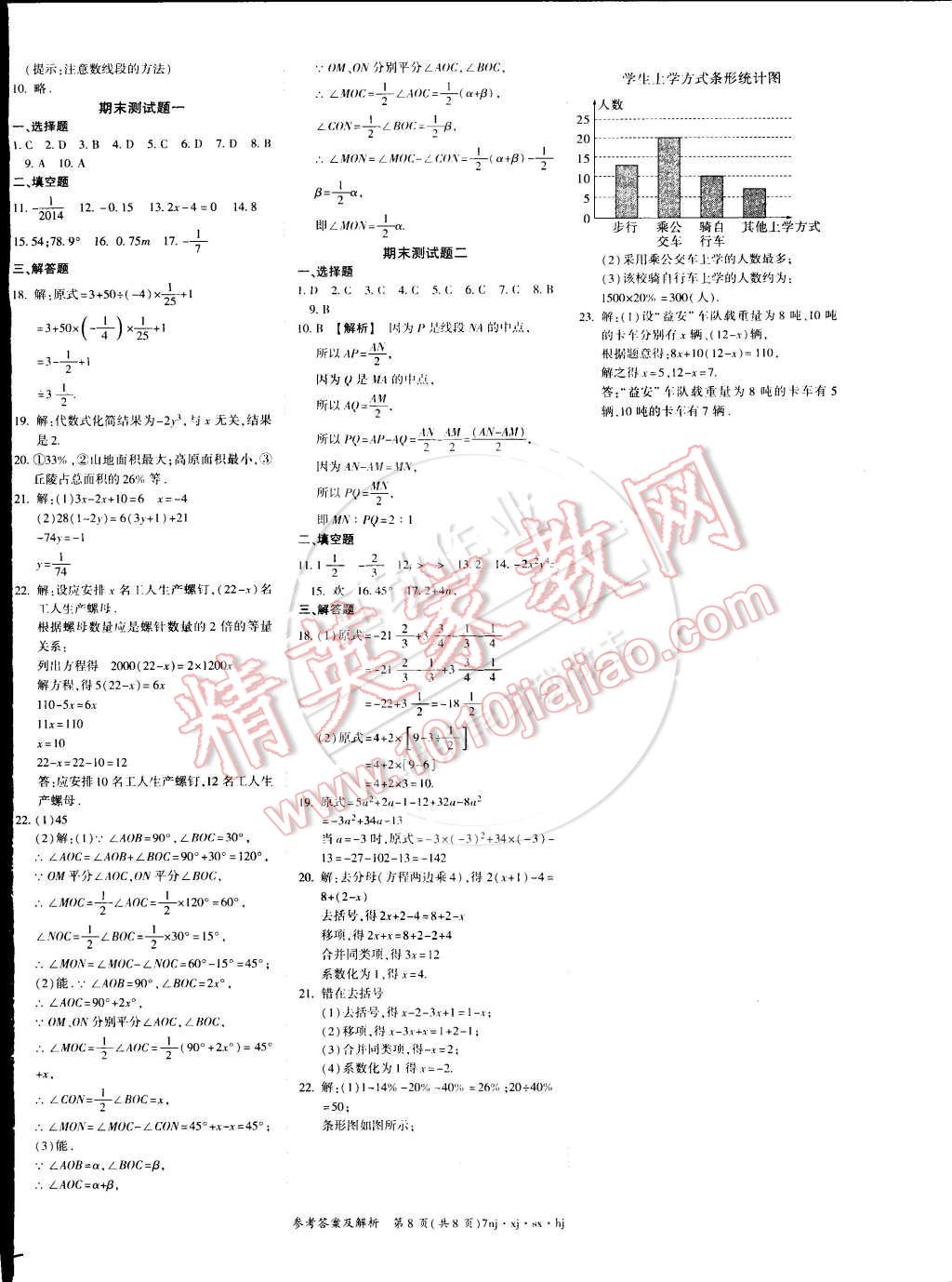 2015年金象教育U计划学期系统复习七年级数学湘教版 第8页