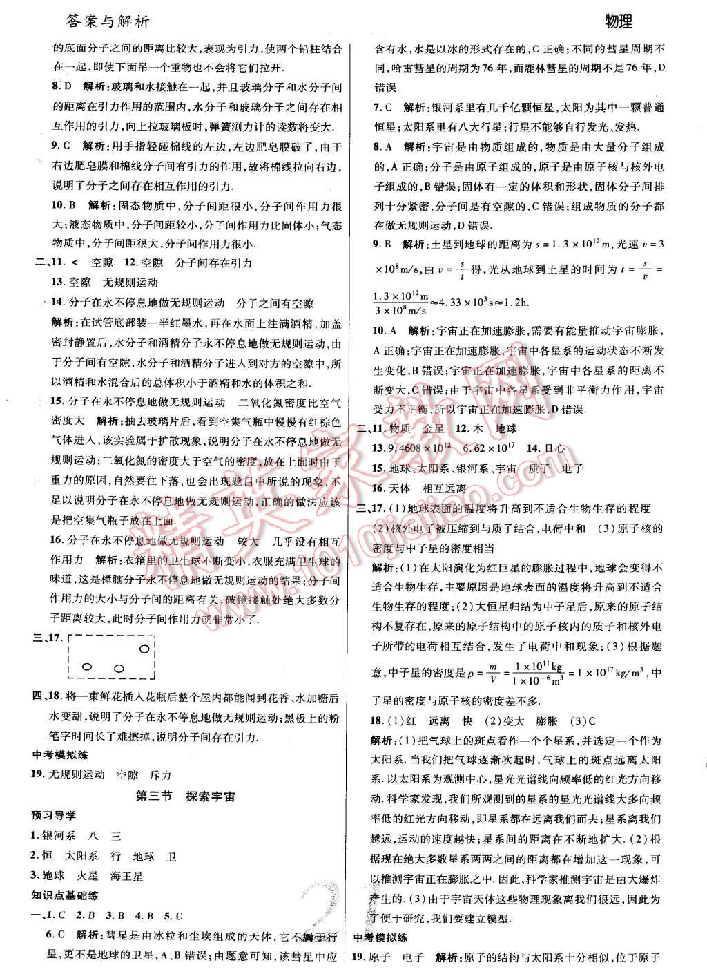 2015年一線調(diào)研學(xué)業(yè)測(cè)評(píng)八年級(jí)物理下冊(cè)滬科版 第21頁(yè)