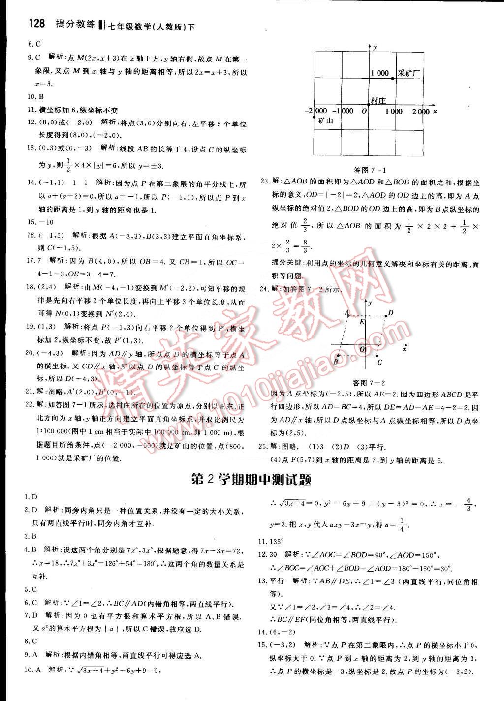 2015年提分教練七年級數(shù)學(xué)下冊人教版 第10頁