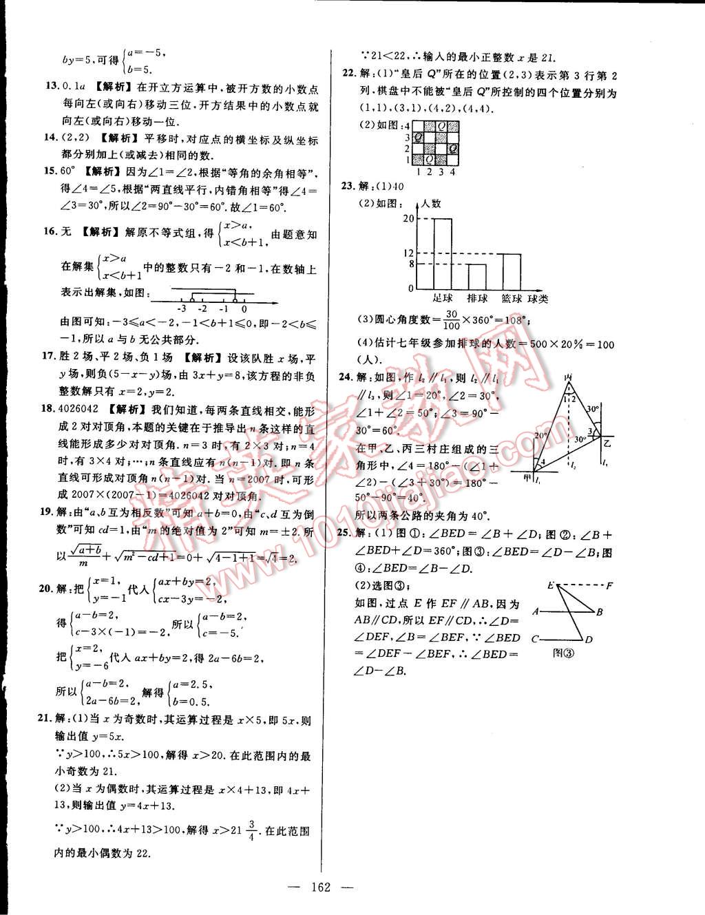 2015年黃岡創(chuàng)優(yōu)作業(yè)導(dǎo)學(xué)練七年級數(shù)學(xué)下冊人教版 第32頁