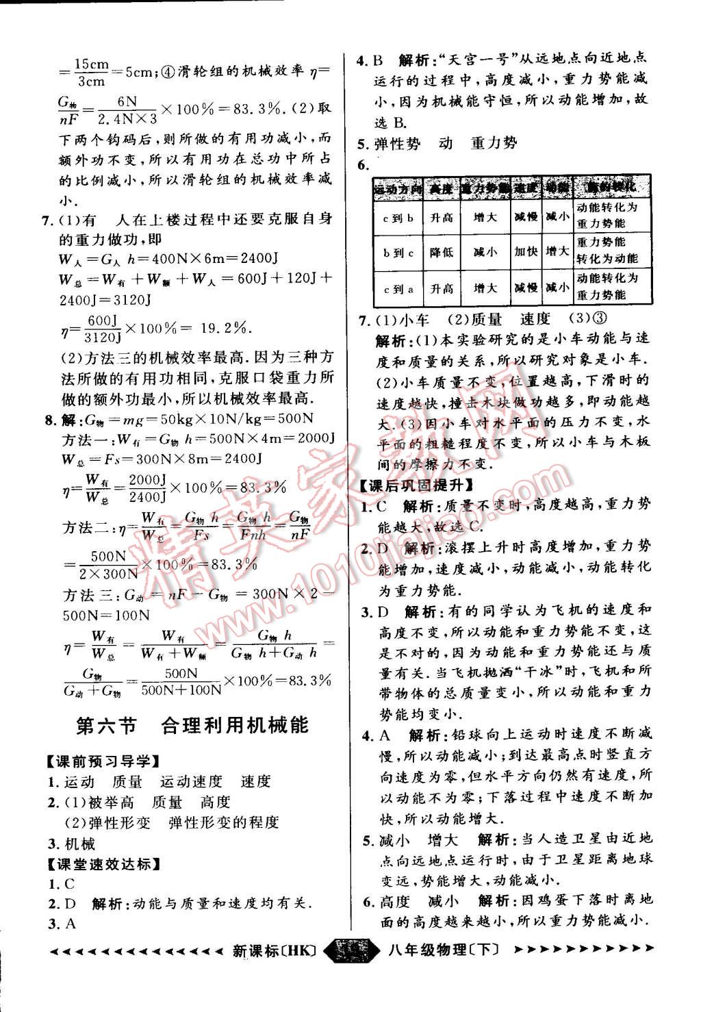 2015年家教版教輔陽光計劃八年級物理下冊滬科版 第26頁