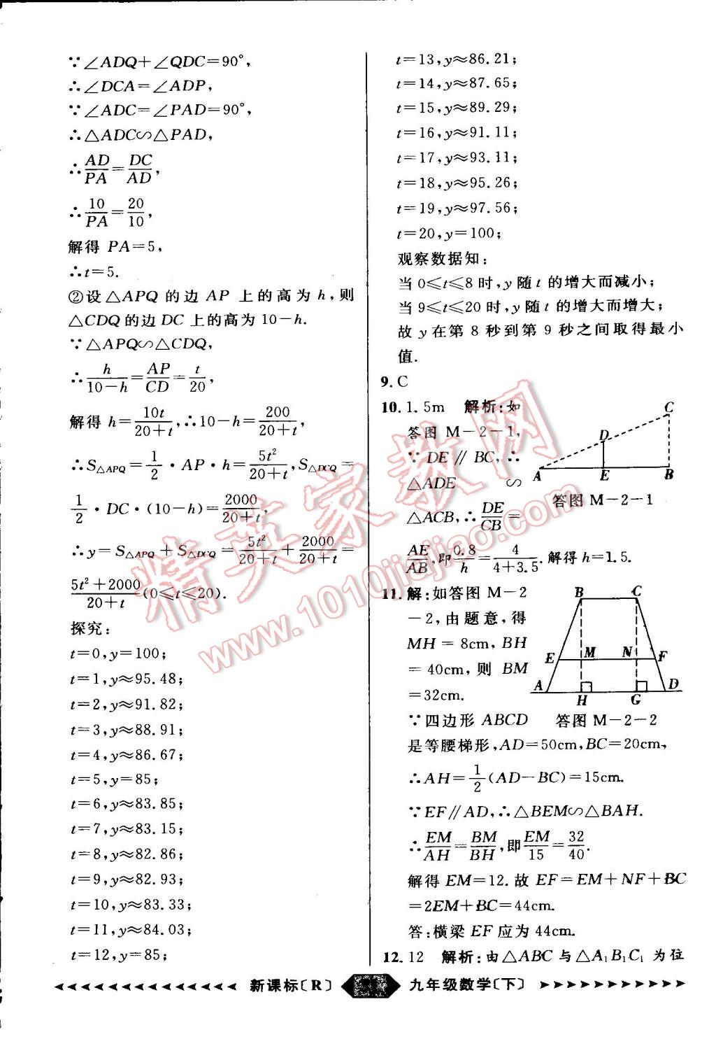 2015年家教版教輔陽(yáng)光計(jì)劃九年級(jí)數(shù)學(xué)下冊(cè)人教版 第32頁(yè)
