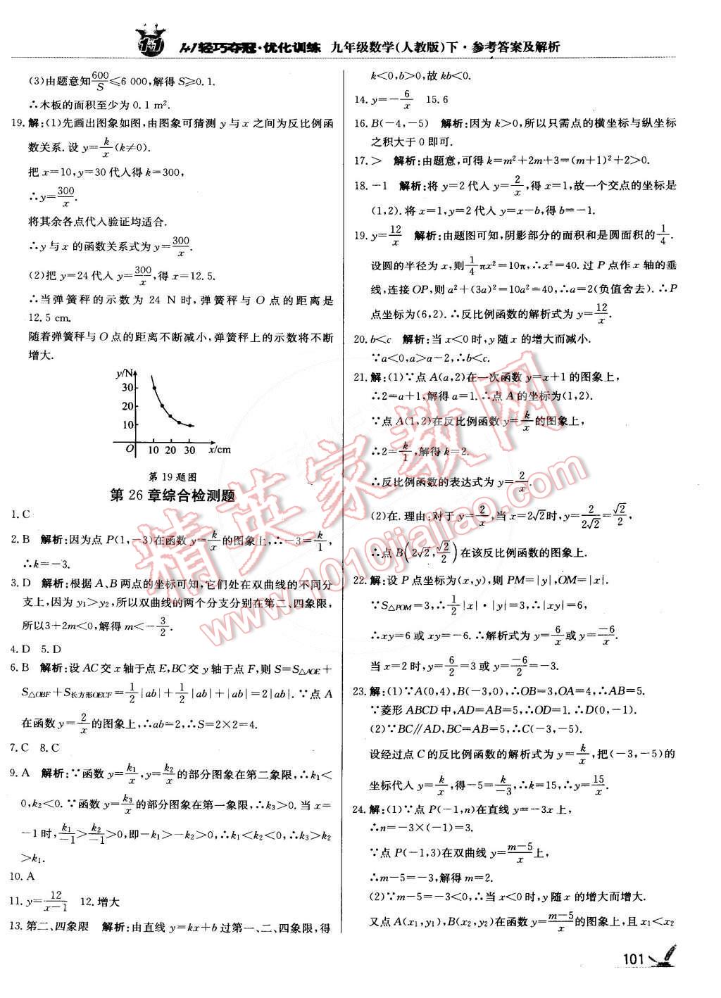 2015年1加1轻巧夺冠优化训练九年级数学下册人教版银版 第6页