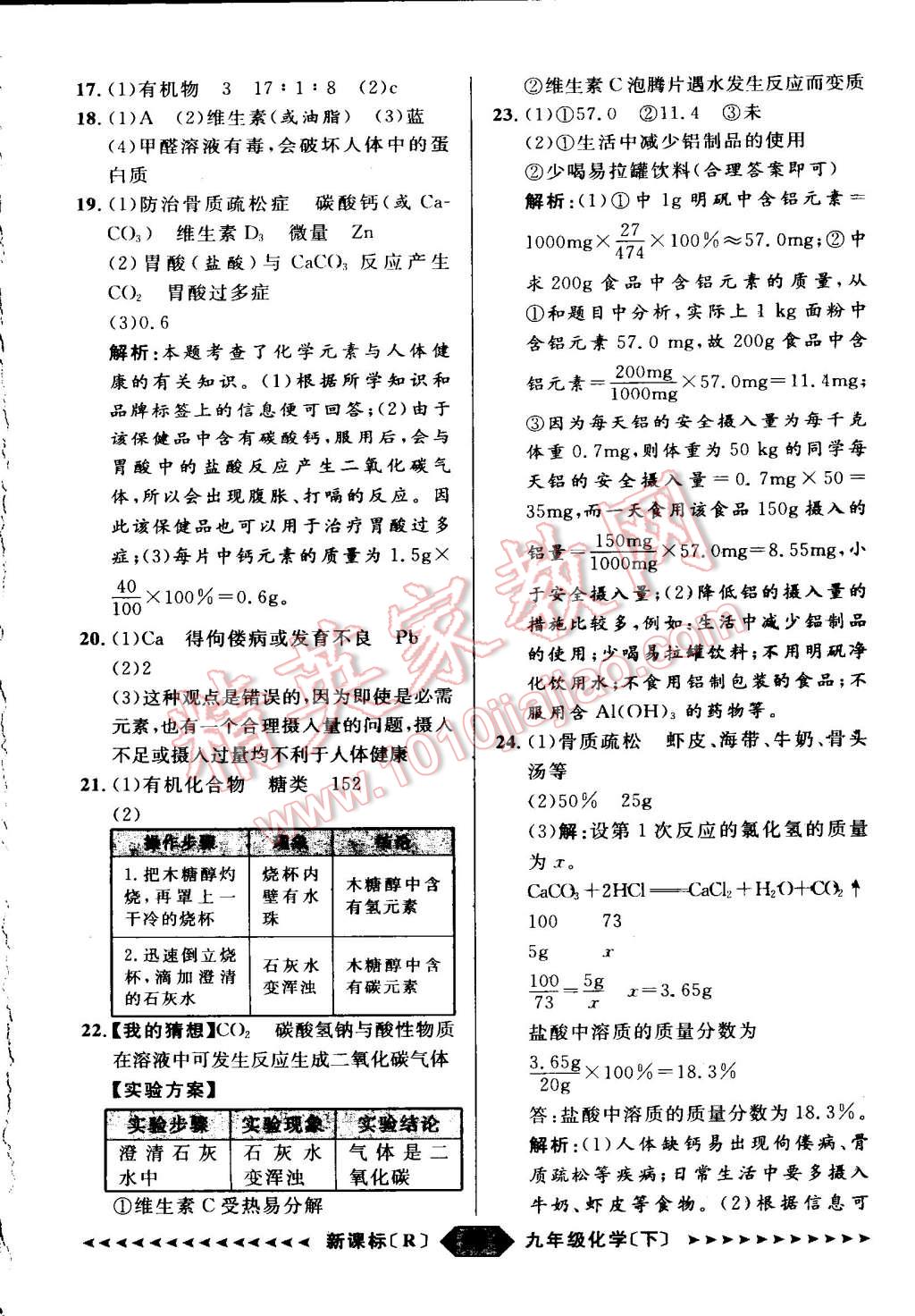 2015年家教版教輔陽光計(jì)劃九年級(jí)化學(xué)下冊(cè)人教版 第57頁